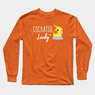 Cockatiel Lady | Cute Doodle Parrot Birb Long Sleeve T-Shirt